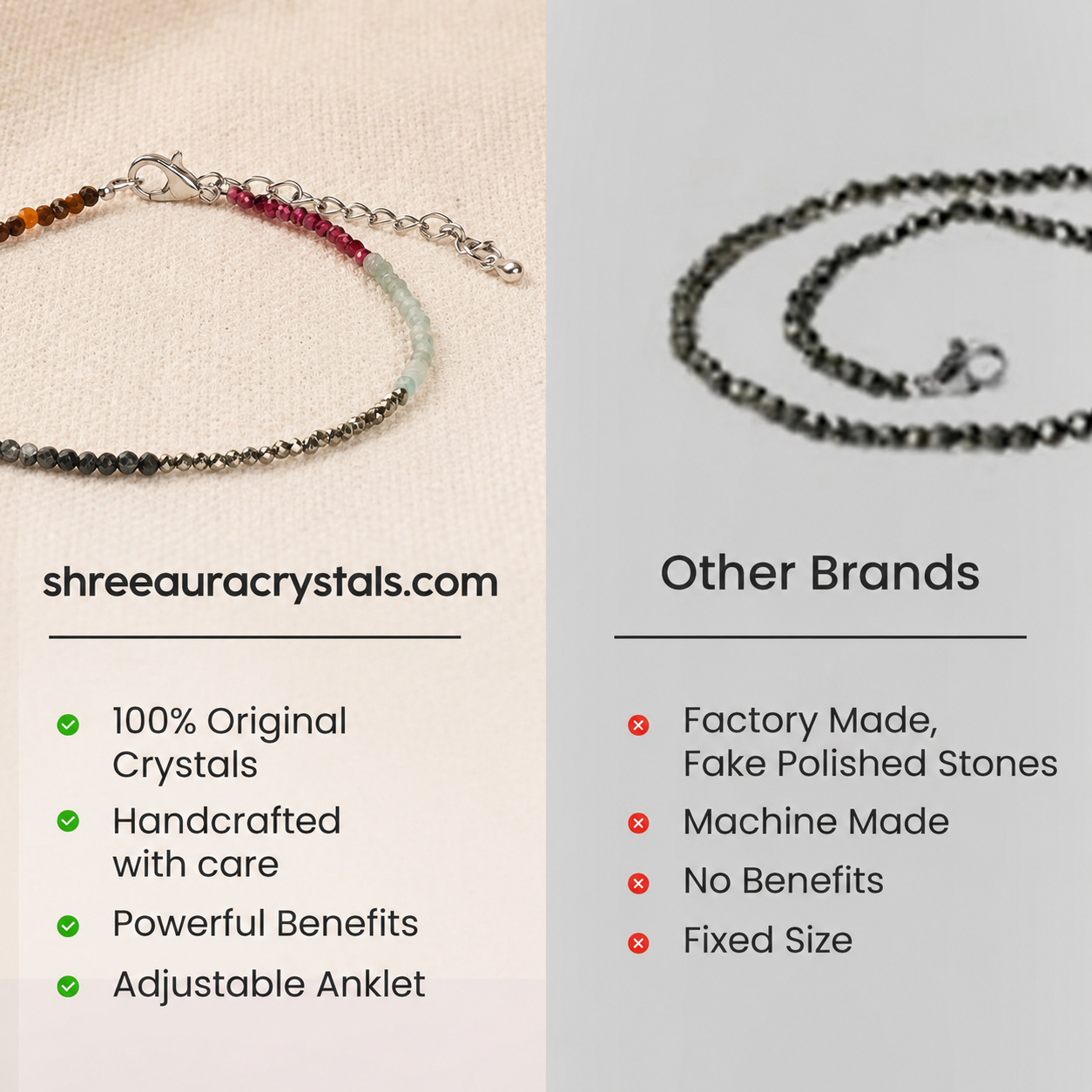 Dhan Yog Anklet | Money Attraction & Wealth Crystal Anklet for Women