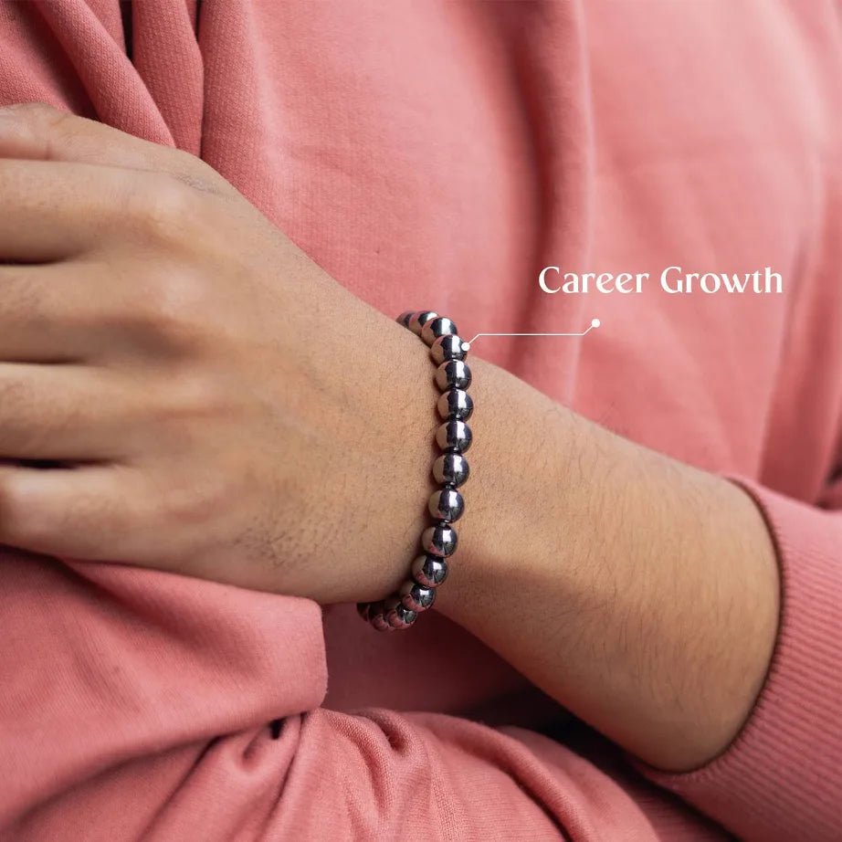 🖤 Hematite Bracelet ✨ | Grounding, Focus & Protection Stone
