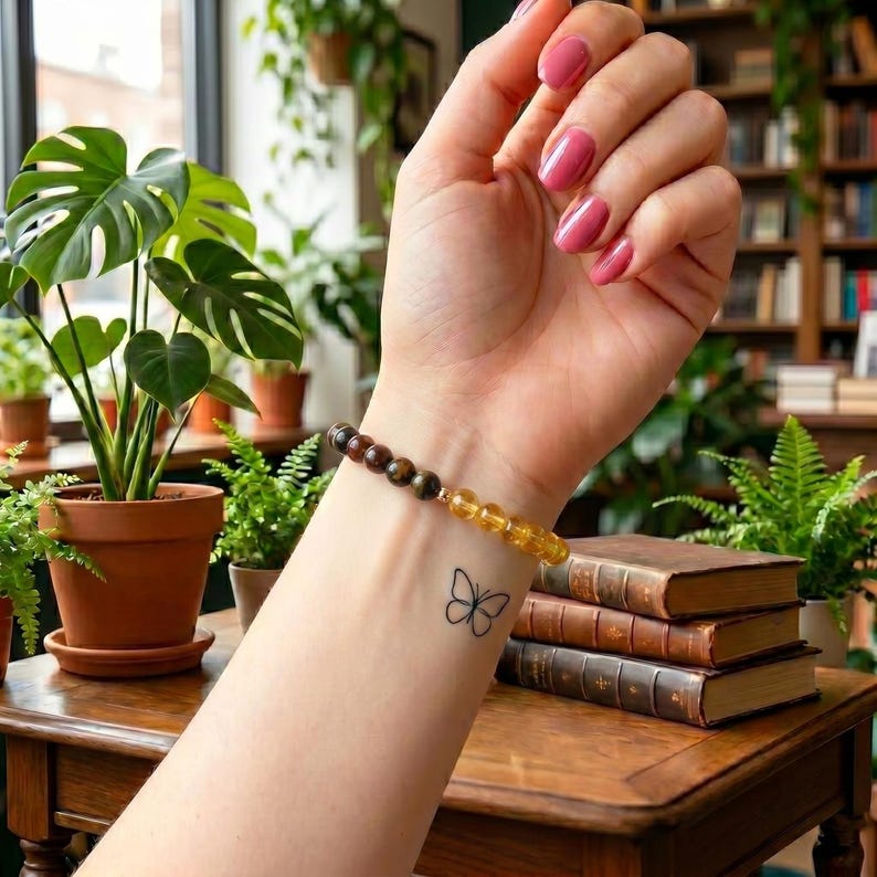 Tiger's Eye & Citrine Bracelet 🦁✨ | Wealth, Confidence & Protection Combo 🧿✨