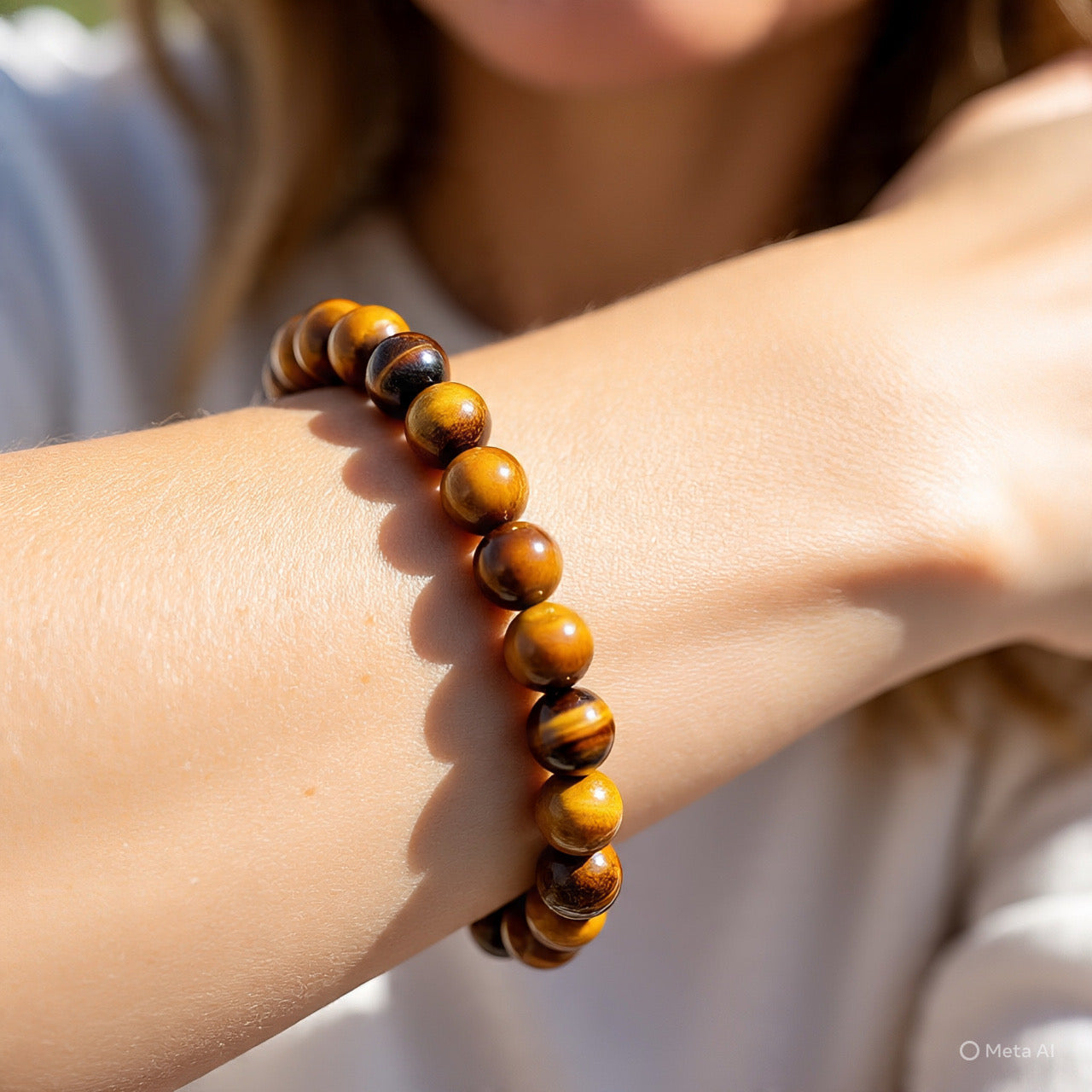 Natural Tiger Eye Bracelet 8mm - Confidence & Protection | For Men & Women