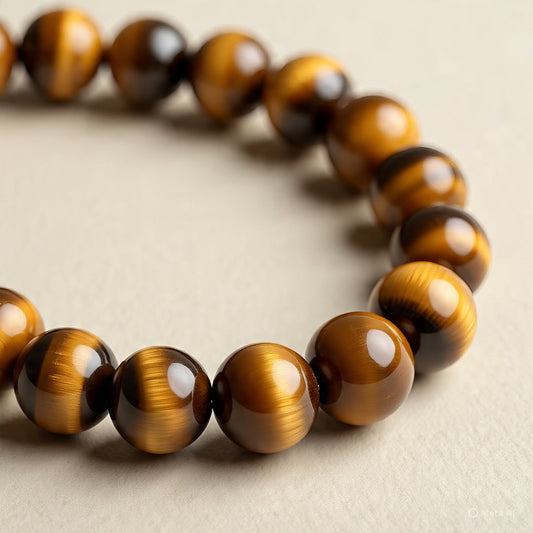 Natural Tiger Eye Bracelet 8mm - Confidence & Protection | For Men & Women