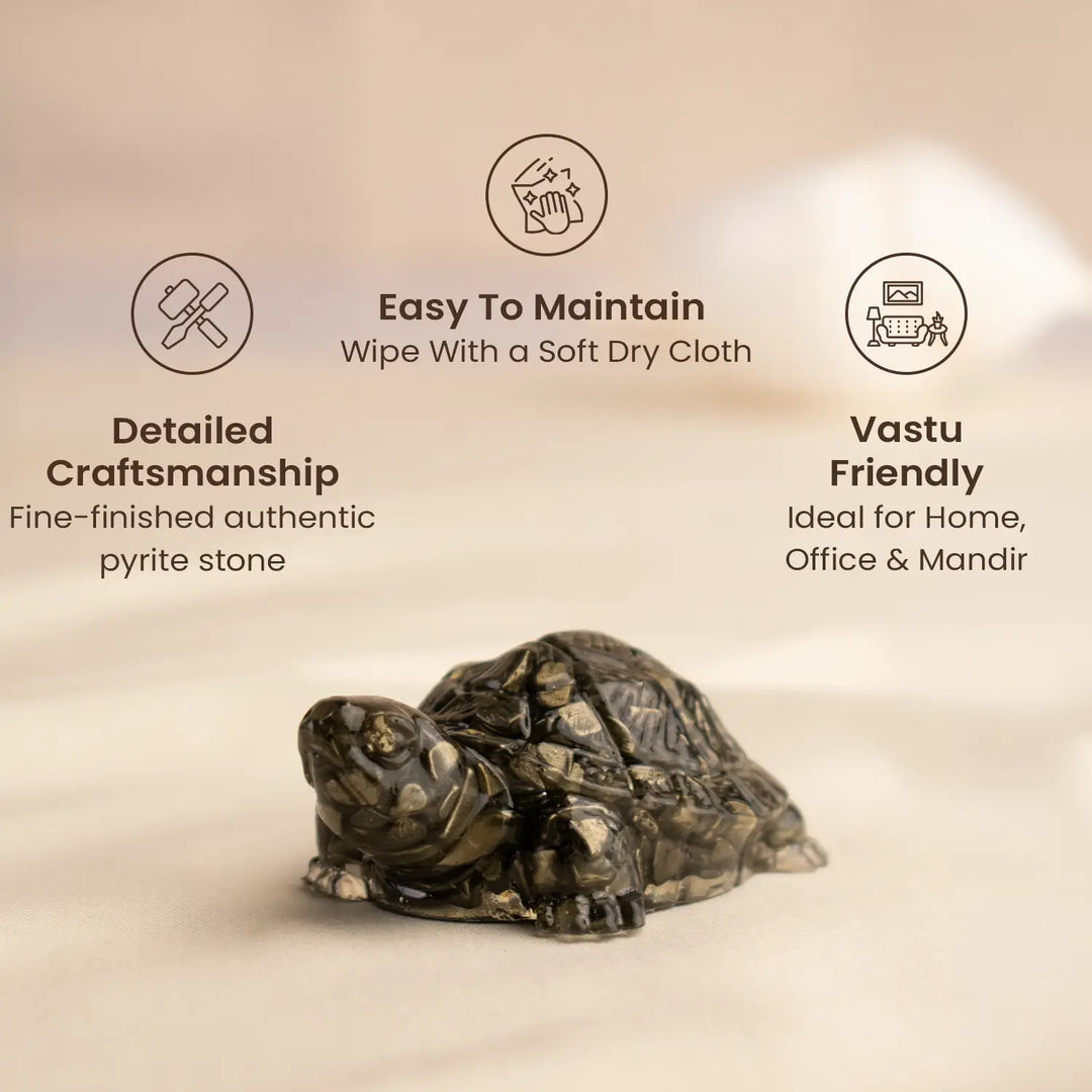 🐢 Pyrite Tortoise for Wealth & Career Growth | Vastu Pyrite  Kachua ✨