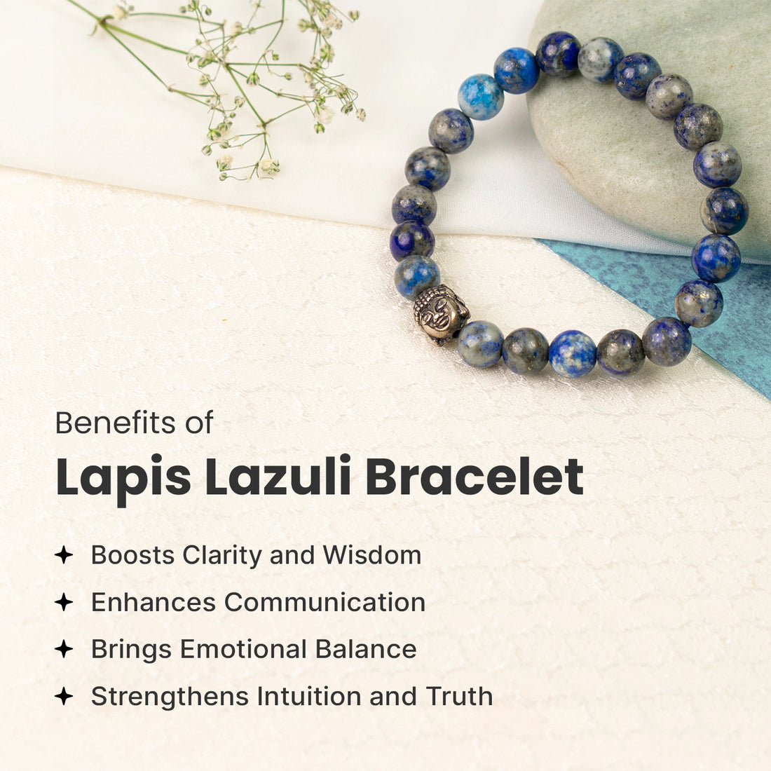 💙 Lapis Lazuli Bracelet | Wisdom, Truth & Royal Protection Stone ✨