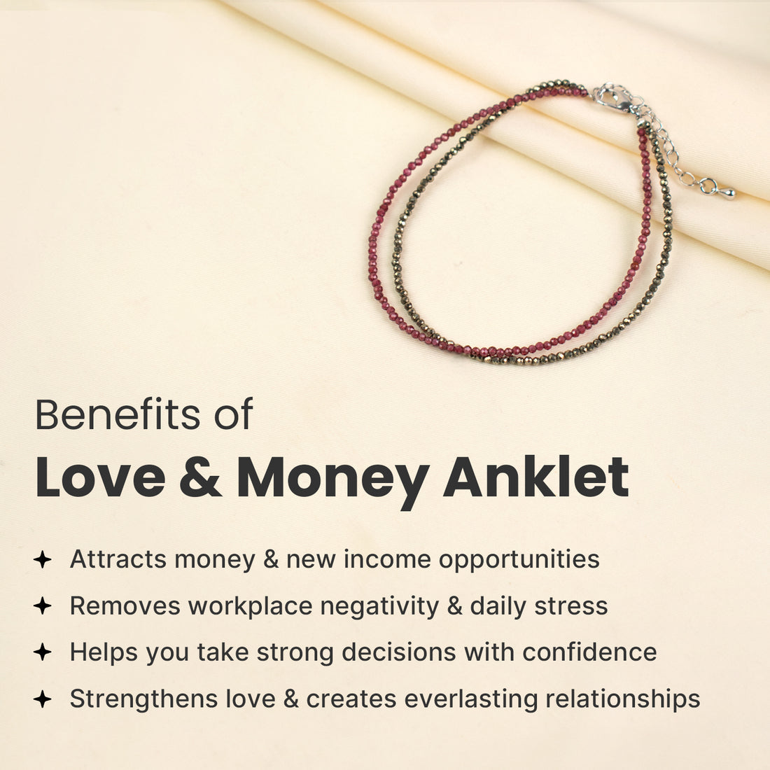 💕 Love & Money Anklet 🪙✨ - Attract Love & Wealth