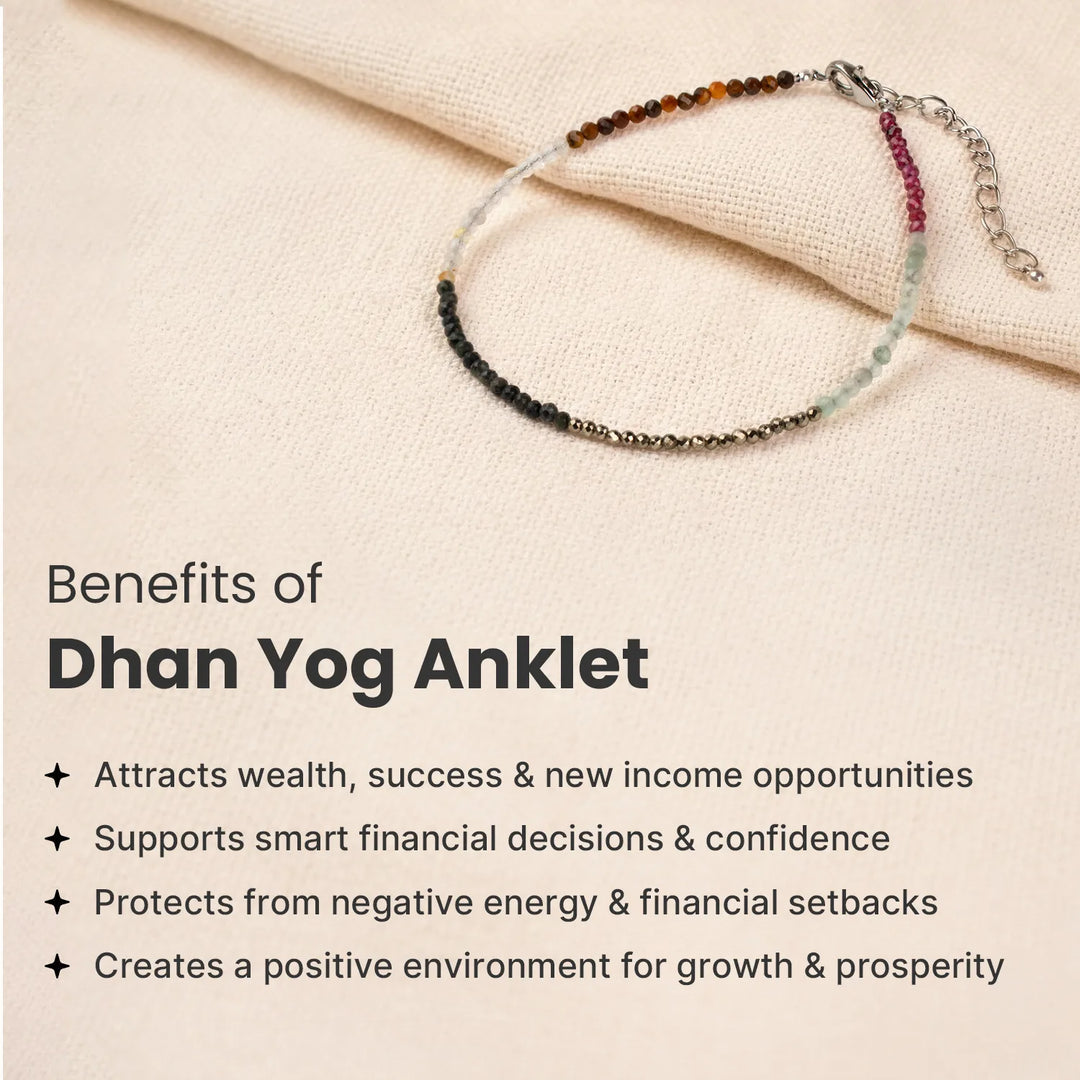 Dhan Yog Anklet | Money Attraction & Wealth Crystal Anklet for Women
