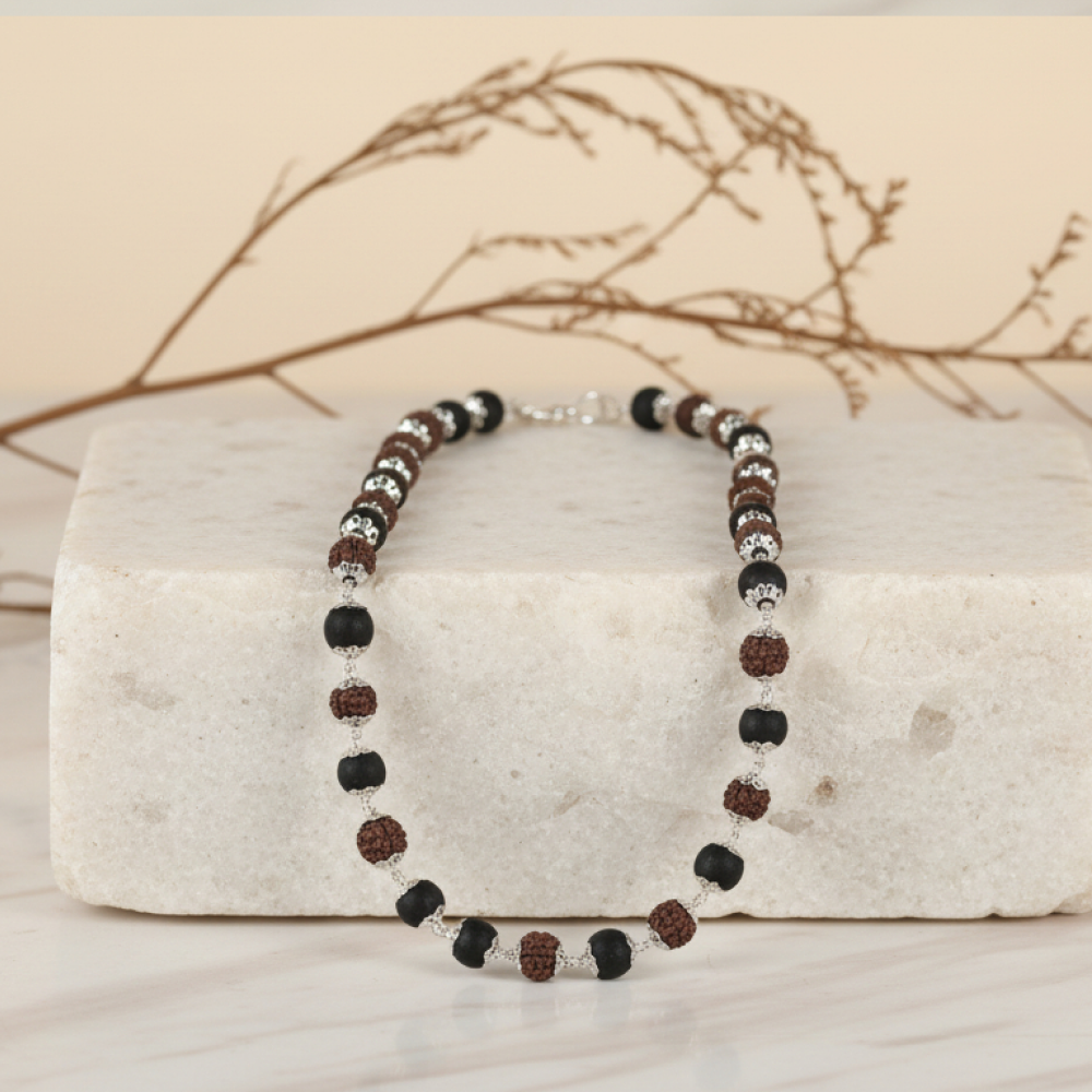 📿 Siddh Rudraksha & Karungali Mala 54 Beads 6mm ✨