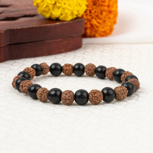 Rudraksha Karungali Bracelet | Protection, Health & Prosperity Combo 🧿✨