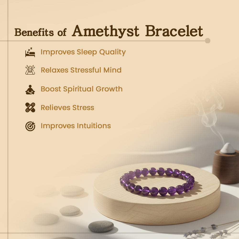 💜✨ NATURAL AMETHYST BRACELET| STONE OF PEACE ✨💜