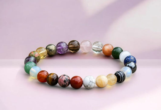 Multi Stone Crystal Bracelet+ | 24 Natural Beads | Healing + Abundance 🧿✨
