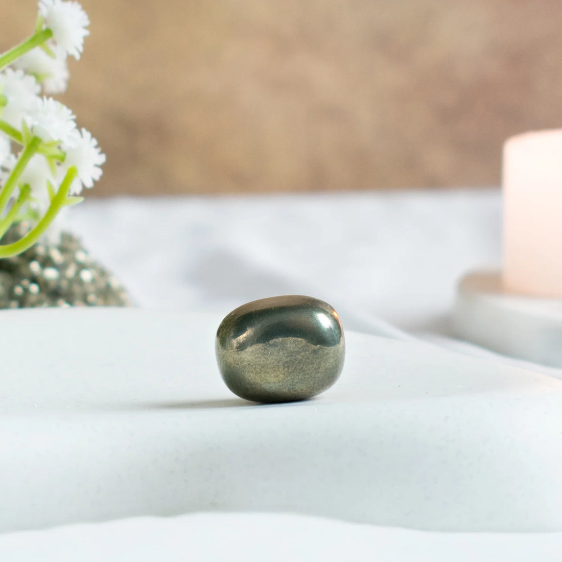 💰 Natural Pyrite Tumble Stone 🪙✨