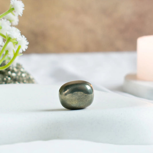 💰 Natural Pyrite Tumble Stone 🪙✨