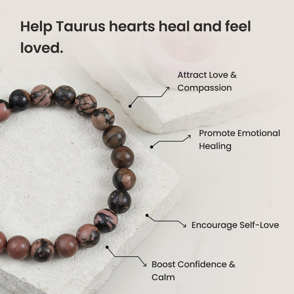 💖 Rhodonite Bracelet 🌸 - Love, Healing & Forgiveness Stone