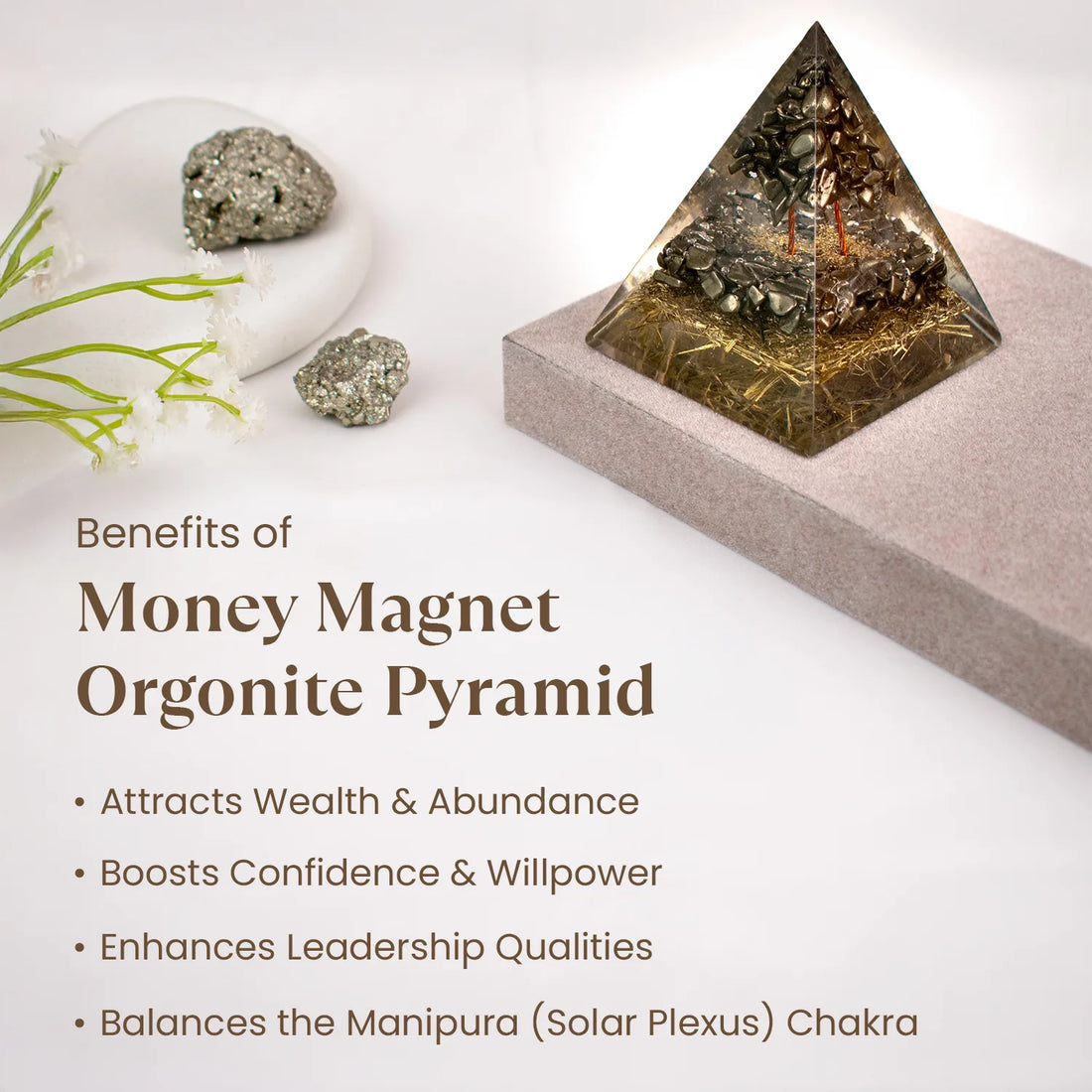 💰 Pyrite Money Magnet Pyramid ✨