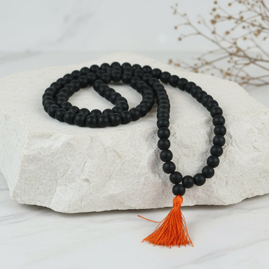 Original Karungali Mala 108 Beads | Ebony Wood Jap Mala for Protection & Positivity