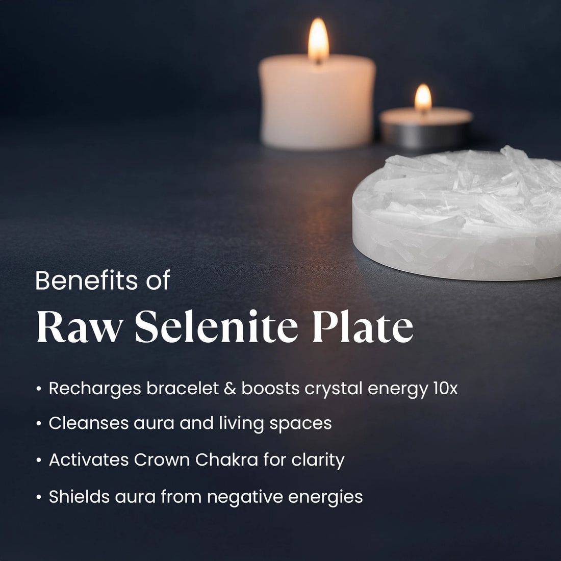 Raw Moroccan Selenite Plate ✨🌜