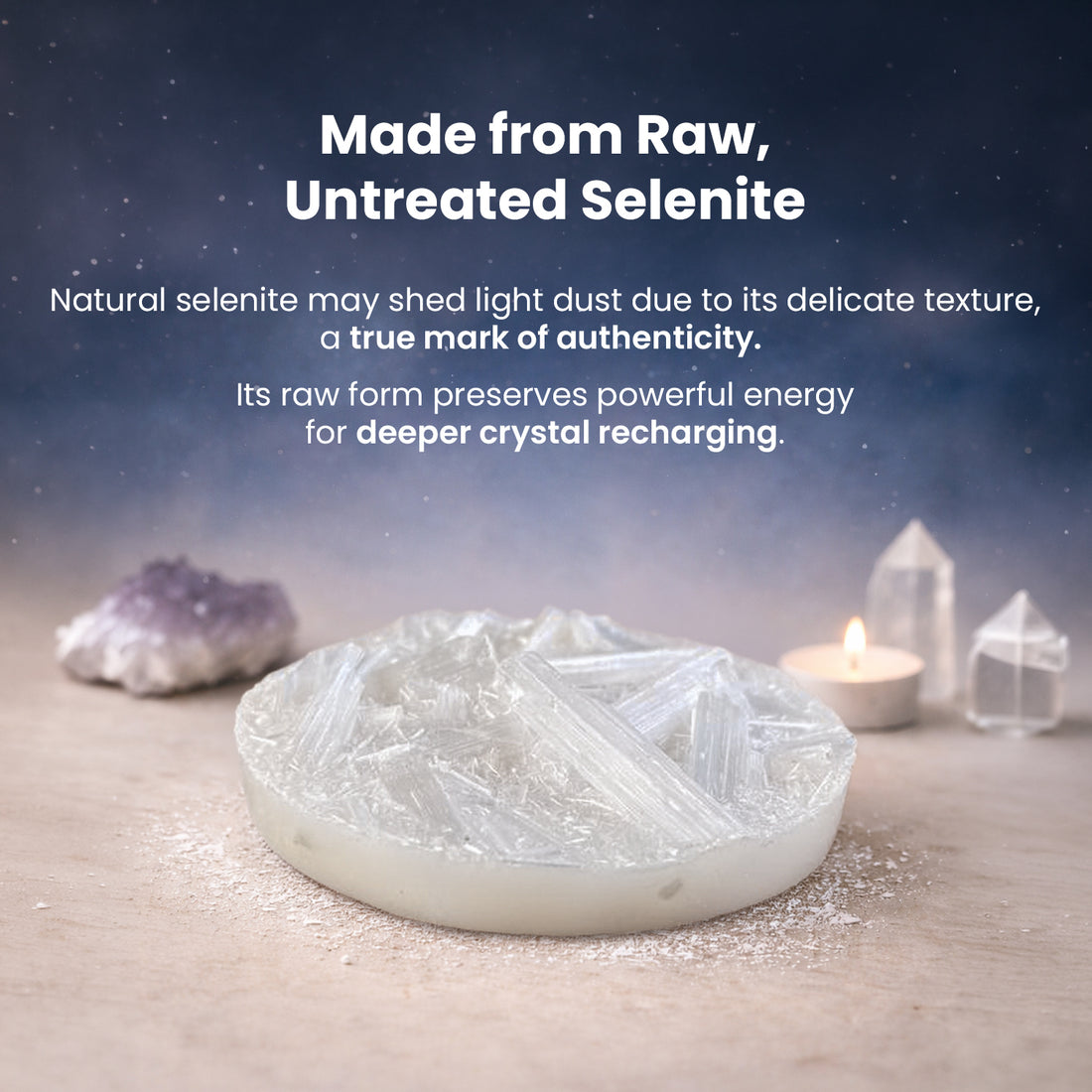 Raw Moroccan Selenite Plate ✨🌜