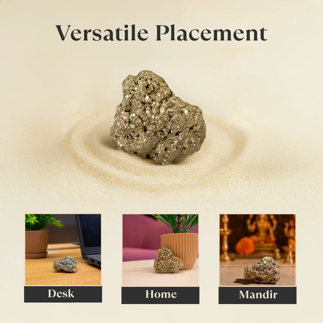 🪙 Maha Lakshmi Siddh Raw Pyrite Stone ✨💰