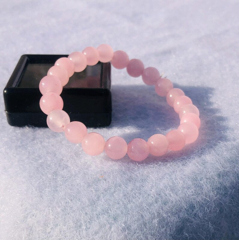 Rose Quartz Bracelet 🩷✨| Love, Healing & Self-Care Crystal Bracelet 🩷🧿