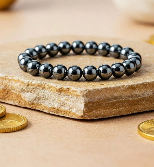 🖤 Hematite Bracelet ✨ | Grounding, Focus & Protection Stone