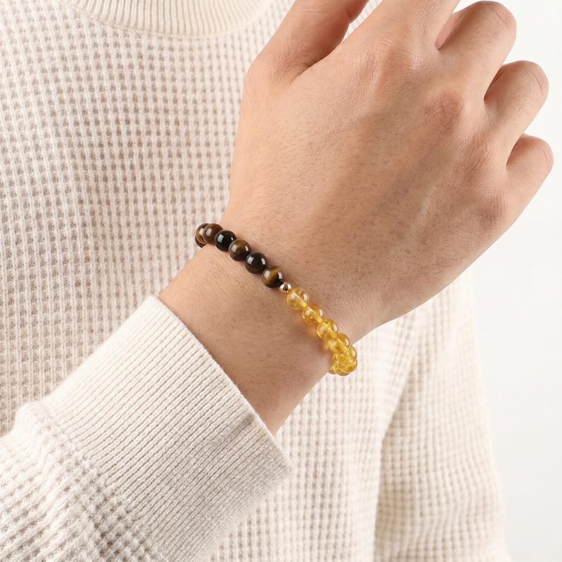 Tiger's Eye & Citrine Bracelet 🦁✨ | Wealth, Confidence & Protection Combo 🧿✨