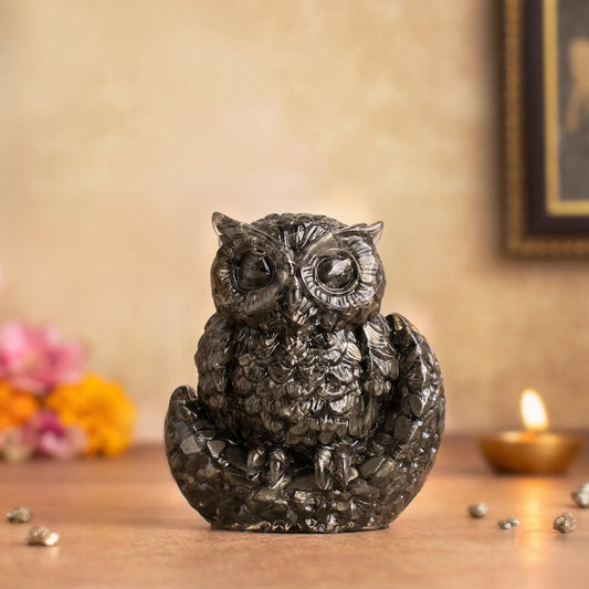 🦉 Natural Pyrite Owl - Money Magnet Crystal
Handcrafted | Attracts Wealth & Success | Protection Stone
